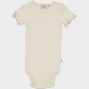 Body Rib Lace SS in Eggshell