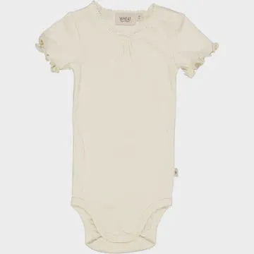 Body Rib Lace SS in Eggshell