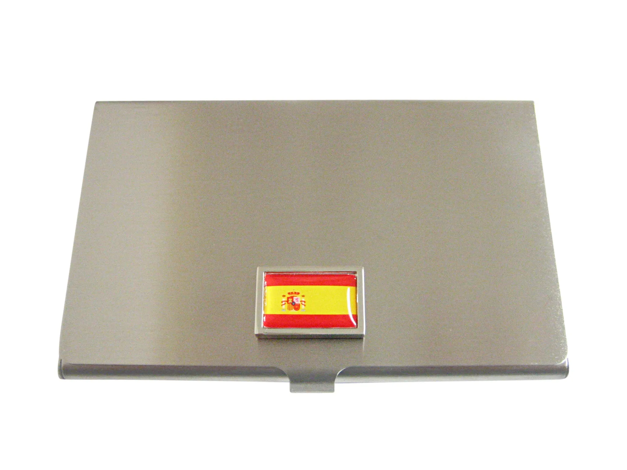 Bordered Spain Flag Business Card Holder