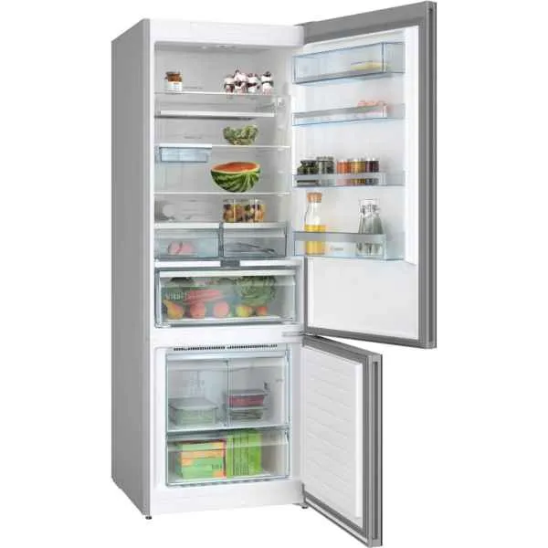 Bosch Combi Fridge Freezer Black 505L KGN56LB31U