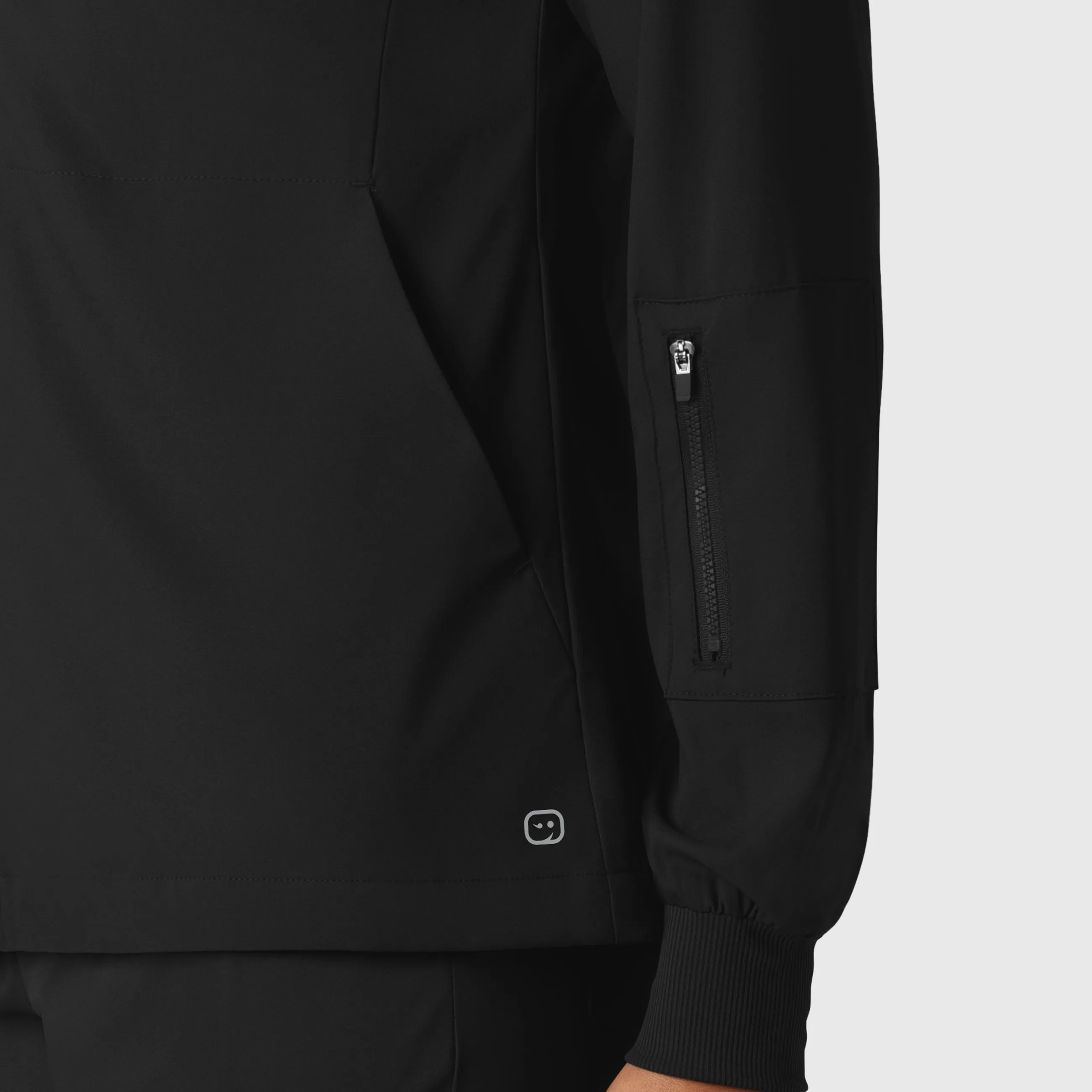 Boundless 8151 Warm Up Scrub Jacket Black