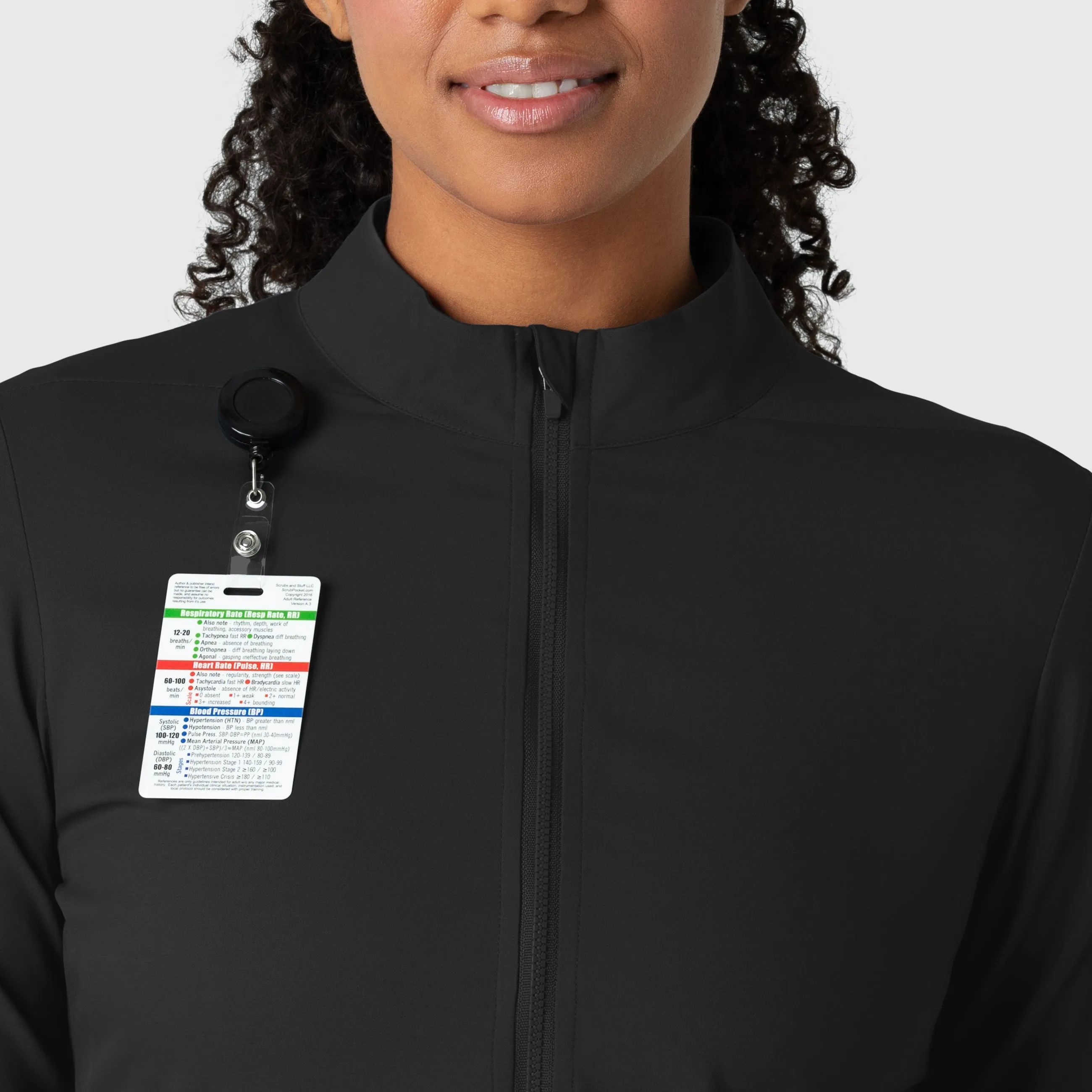 Boundless 8151 Warm Up Scrub Jacket Black