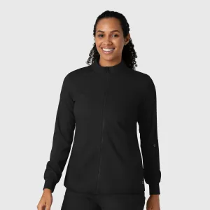 Boundless 8151 Warm Up Scrub Jacket Black