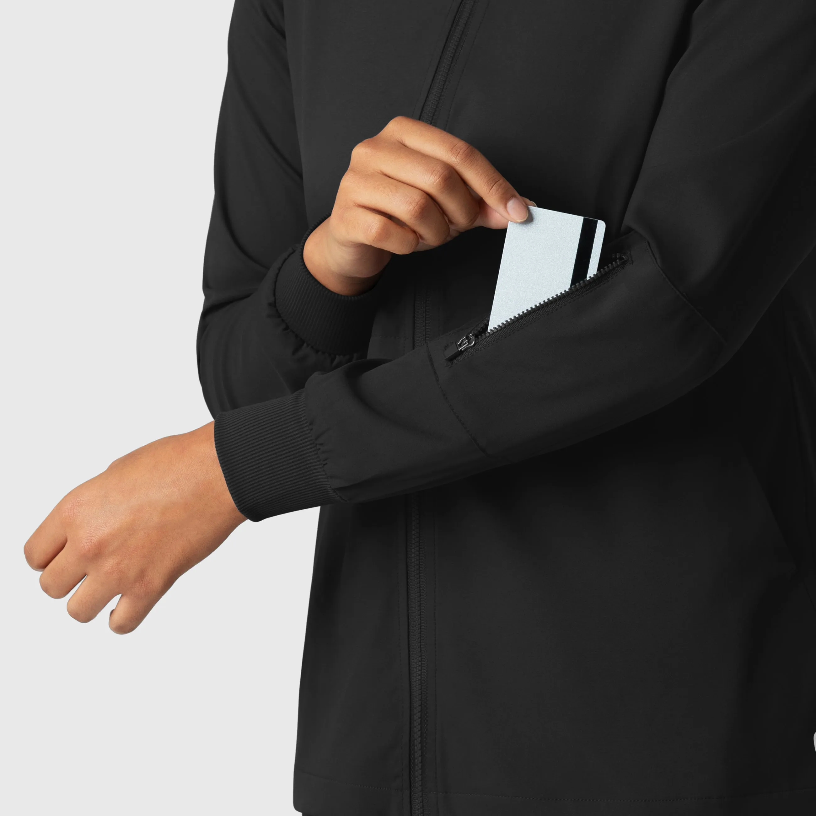 Boundless 8151 Warm Up Scrub Jacket Black
