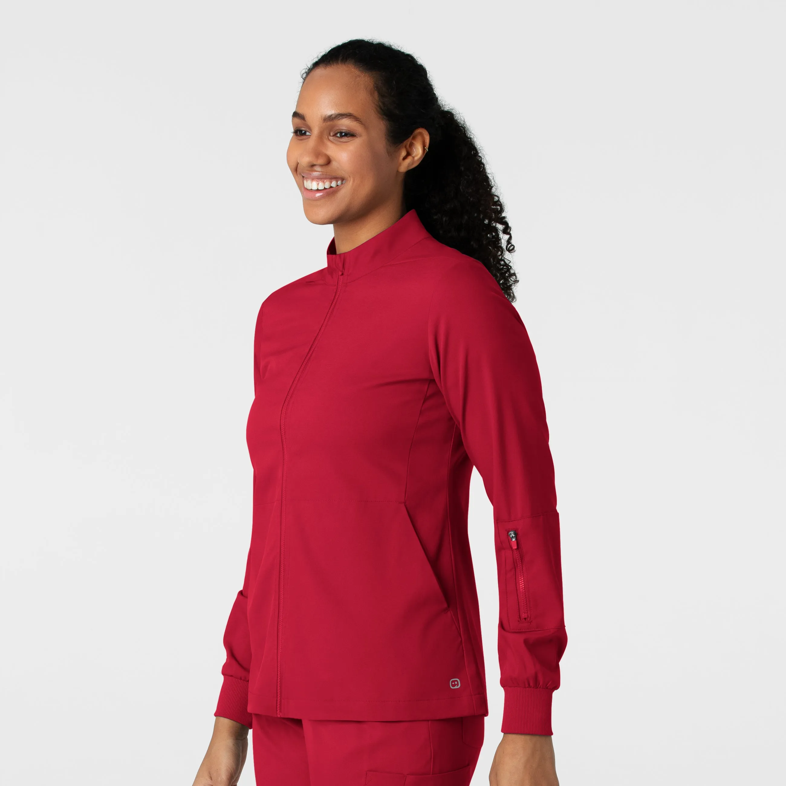 Boundless 8151 Warm Up Scrub Jacket Red