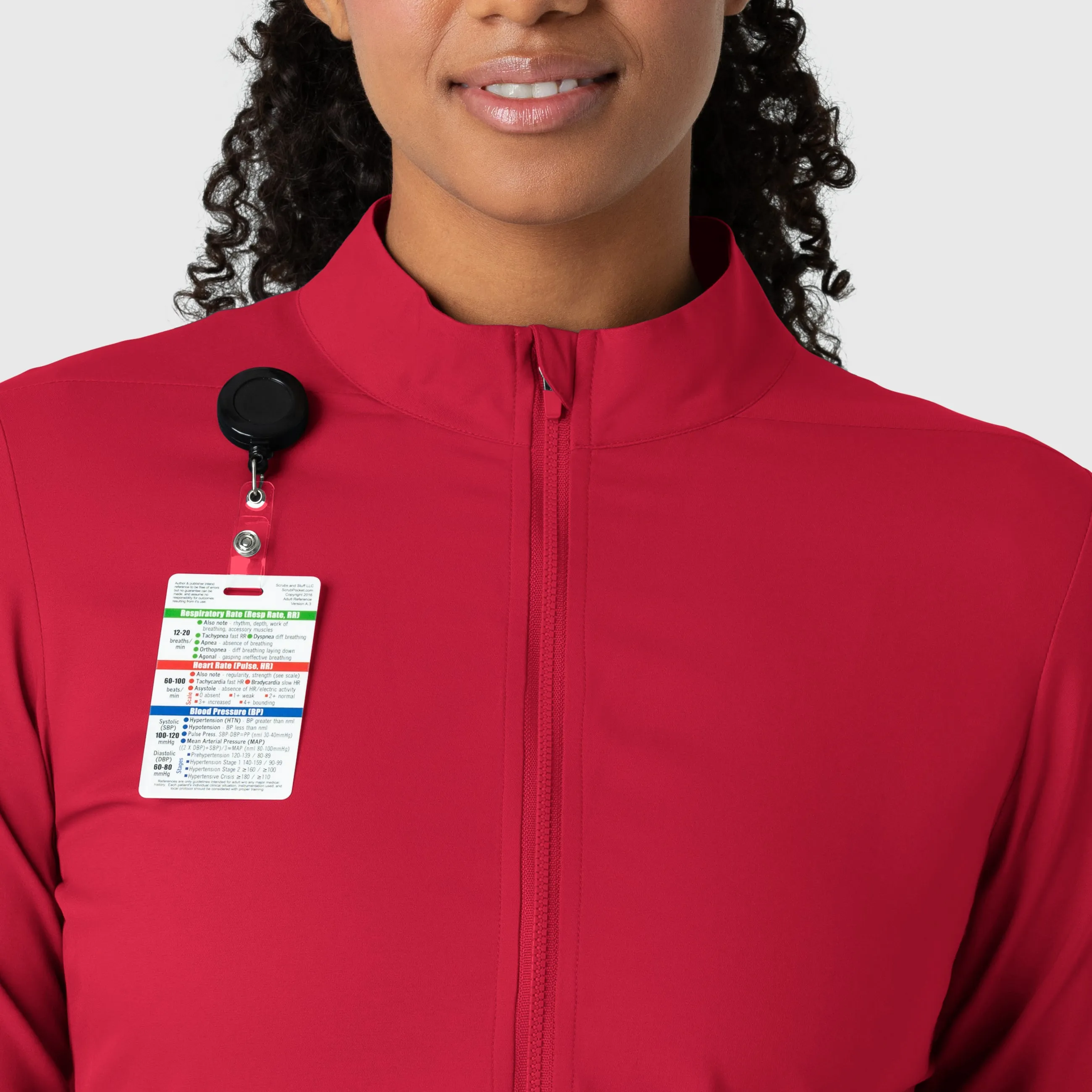 Boundless 8151 Warm Up Scrub Jacket Red