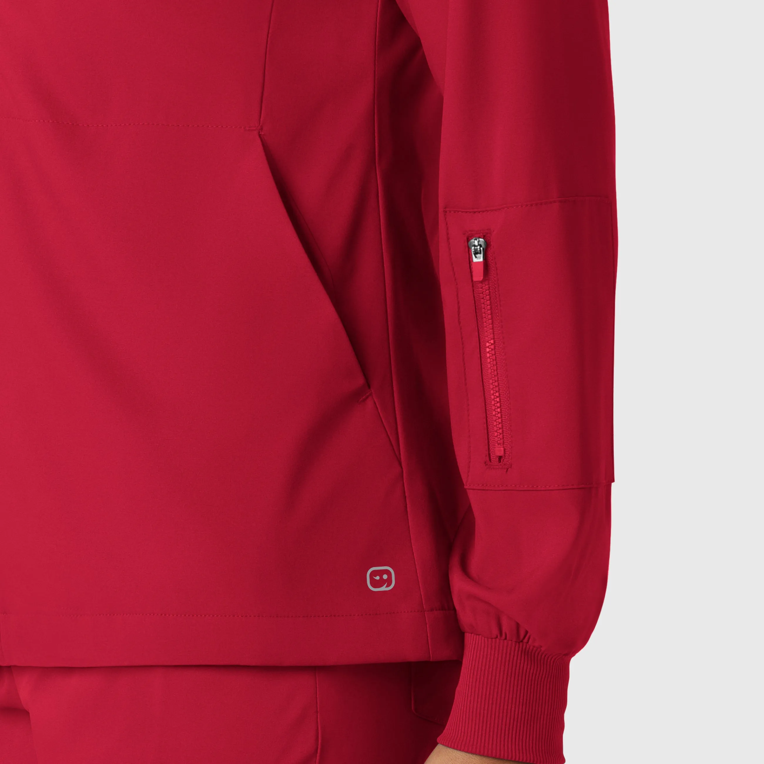 Boundless 8151 Warm Up Scrub Jacket Red