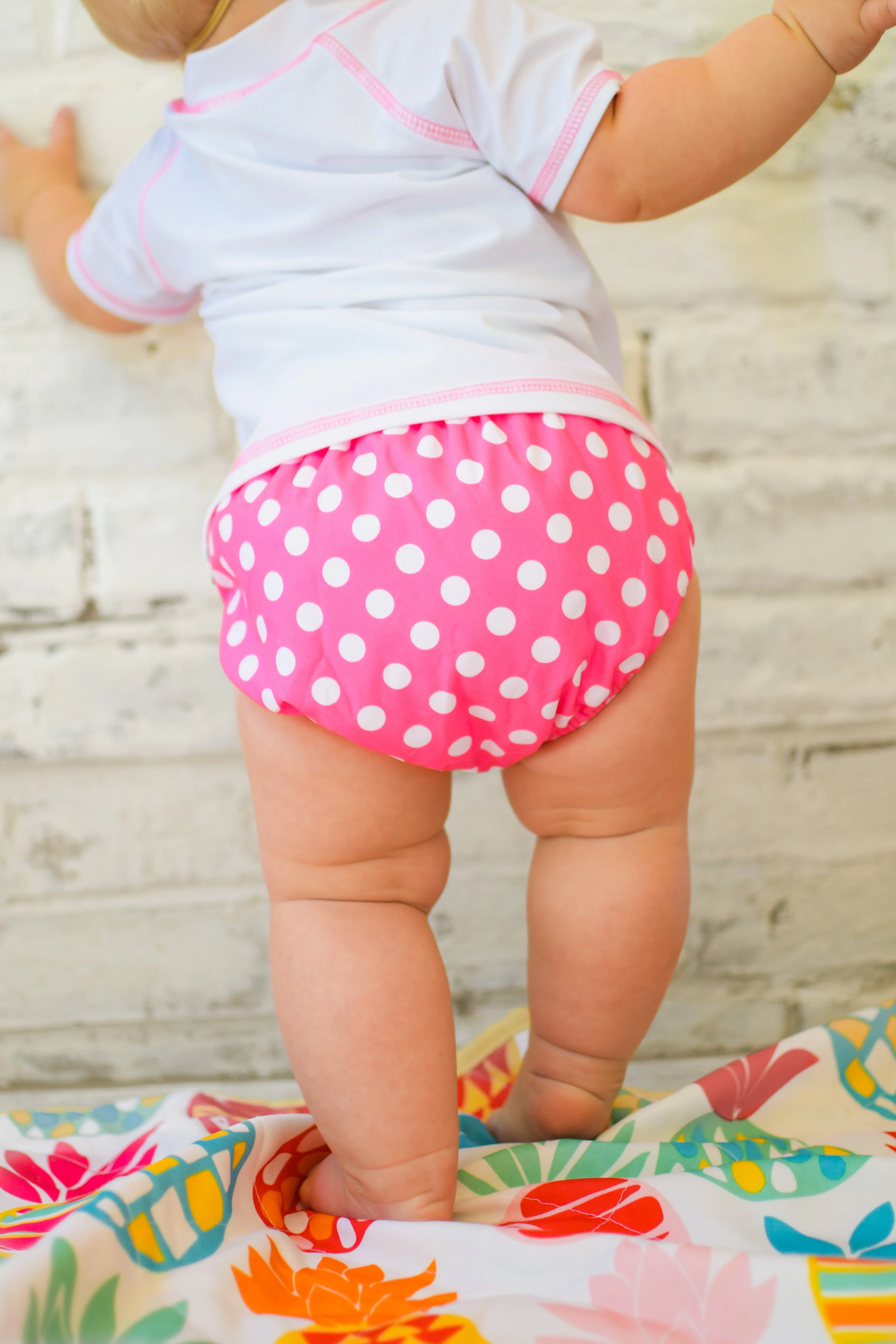 Boys and Girls Recycled Polyester UPF 50  Swim Diaper Cover | Skulls