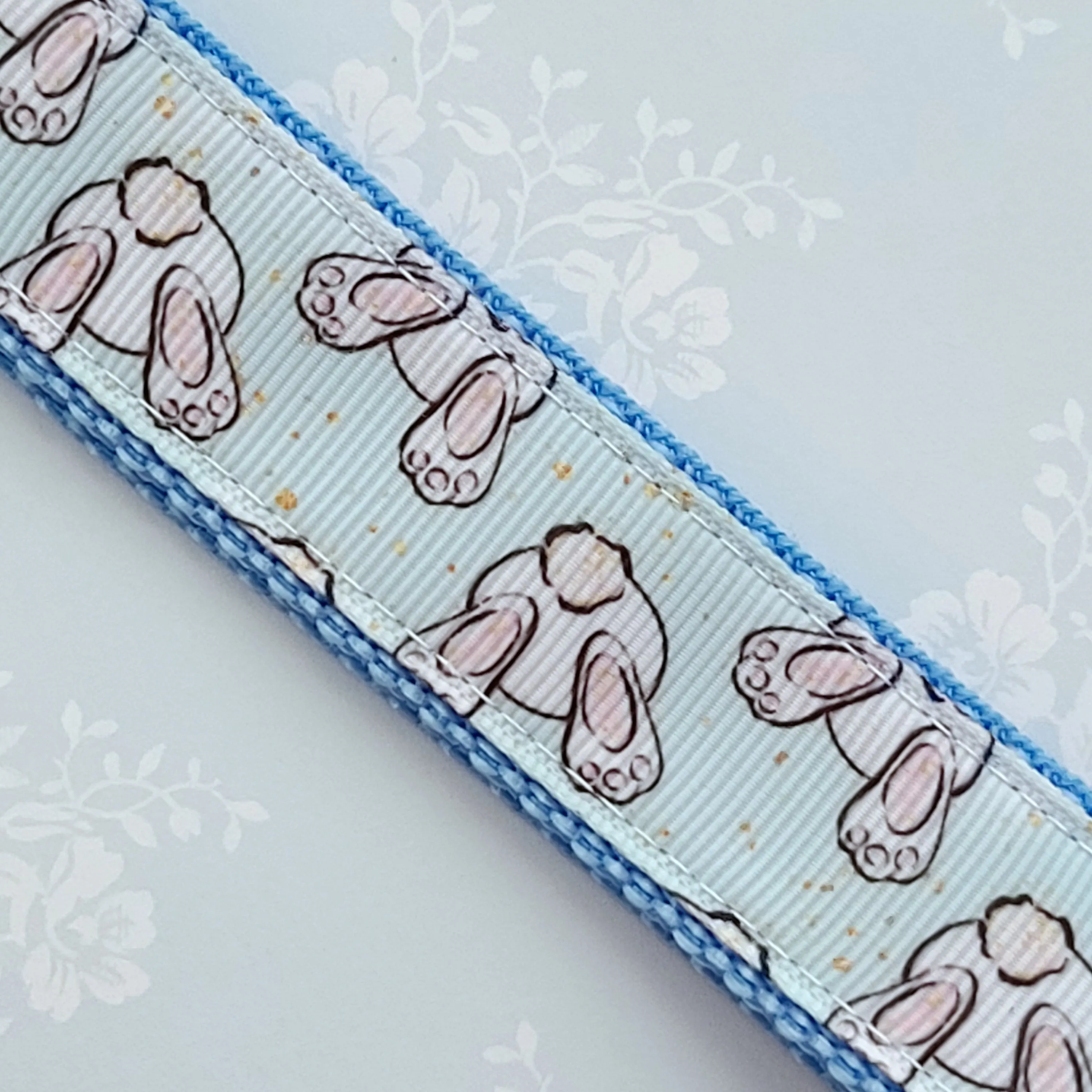 Bunny Butt Key Fob Keychain with Strawberry Bunny Charm