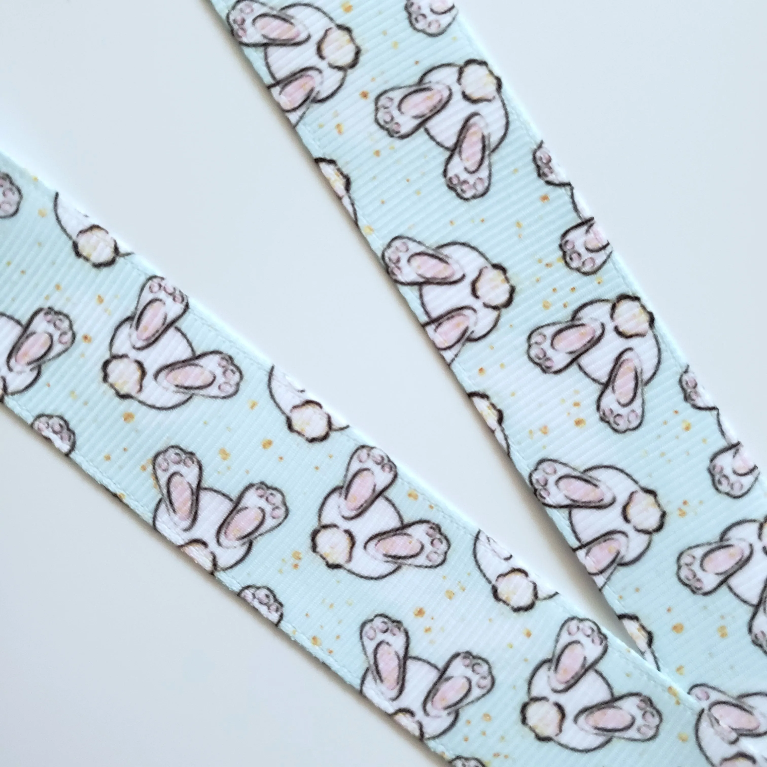 Bunny Butt Lanyard with Silver Heart Clasp