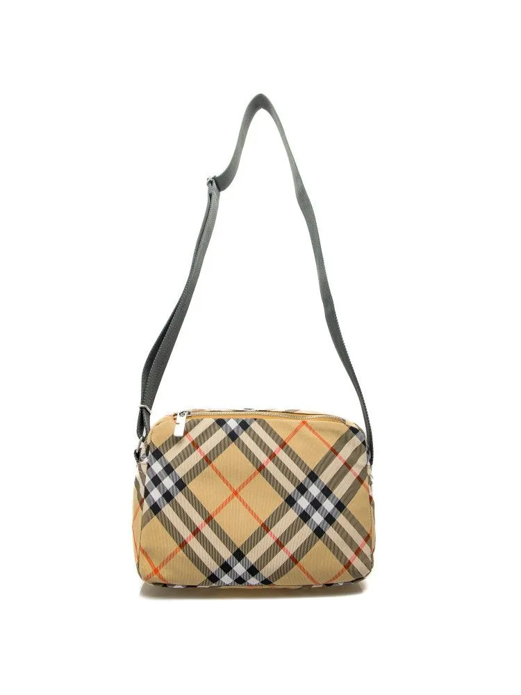 BURBERRY Check Motif Crossbody Handbag - 25cm x 18cm