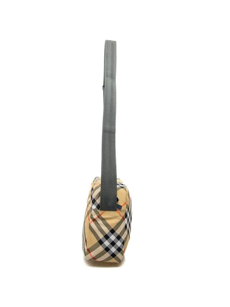BURBERRY Check Motif Crossbody Handbag - 25cm x 18cm