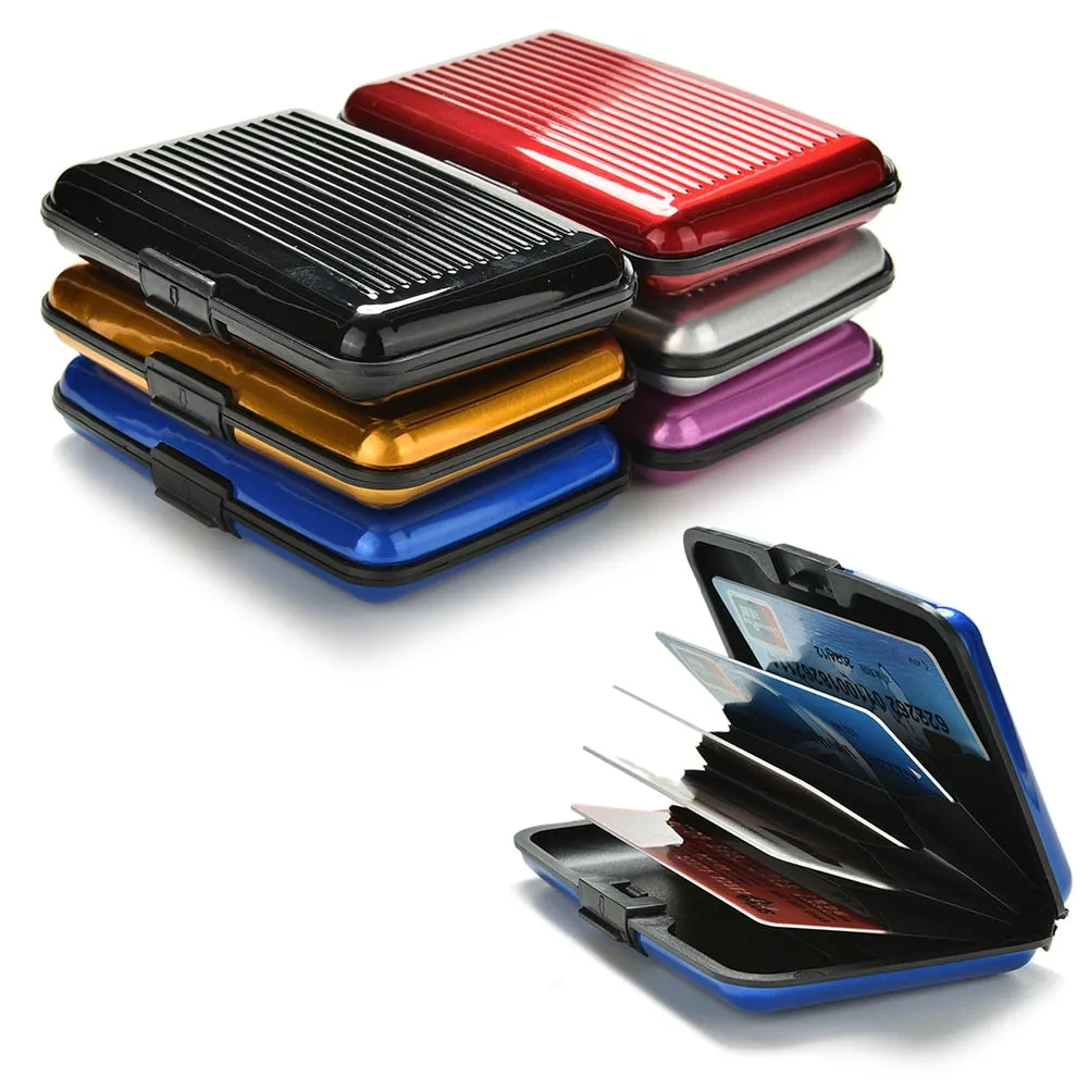 Business card case stainless steel Aluminum Holder Metal Box Cover Credit business card holder card metal Wallet for women men