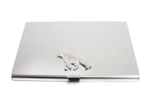 Business Card Holder with Tiger Pendant