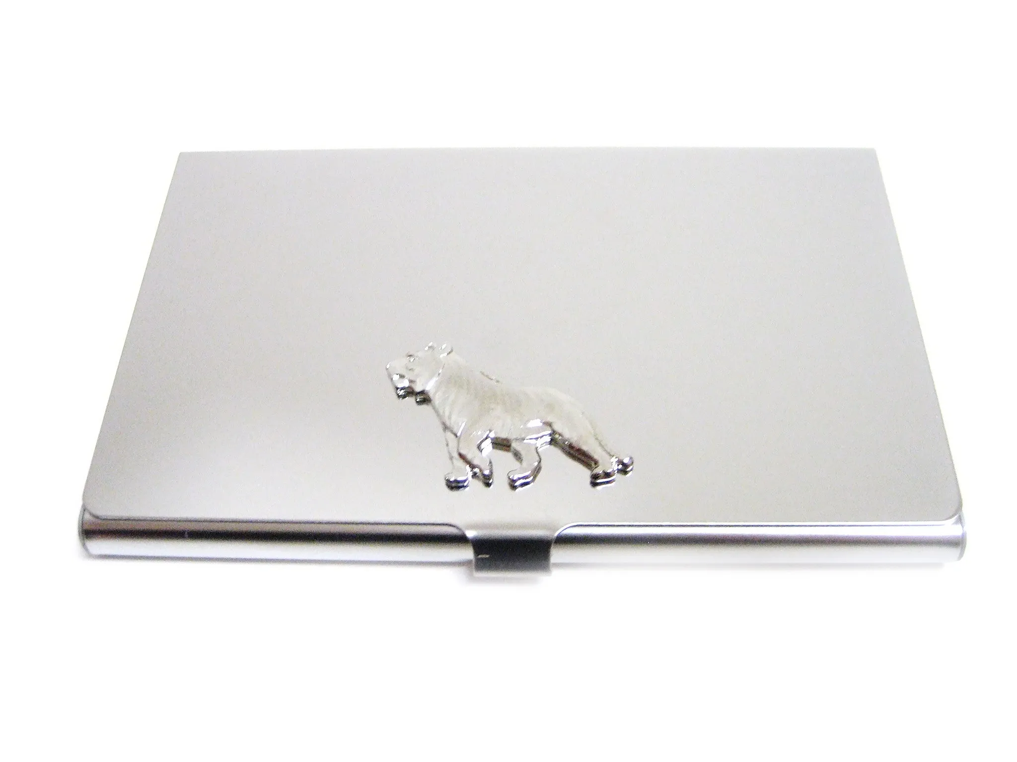 Business Card Holder with Tiger Pendant