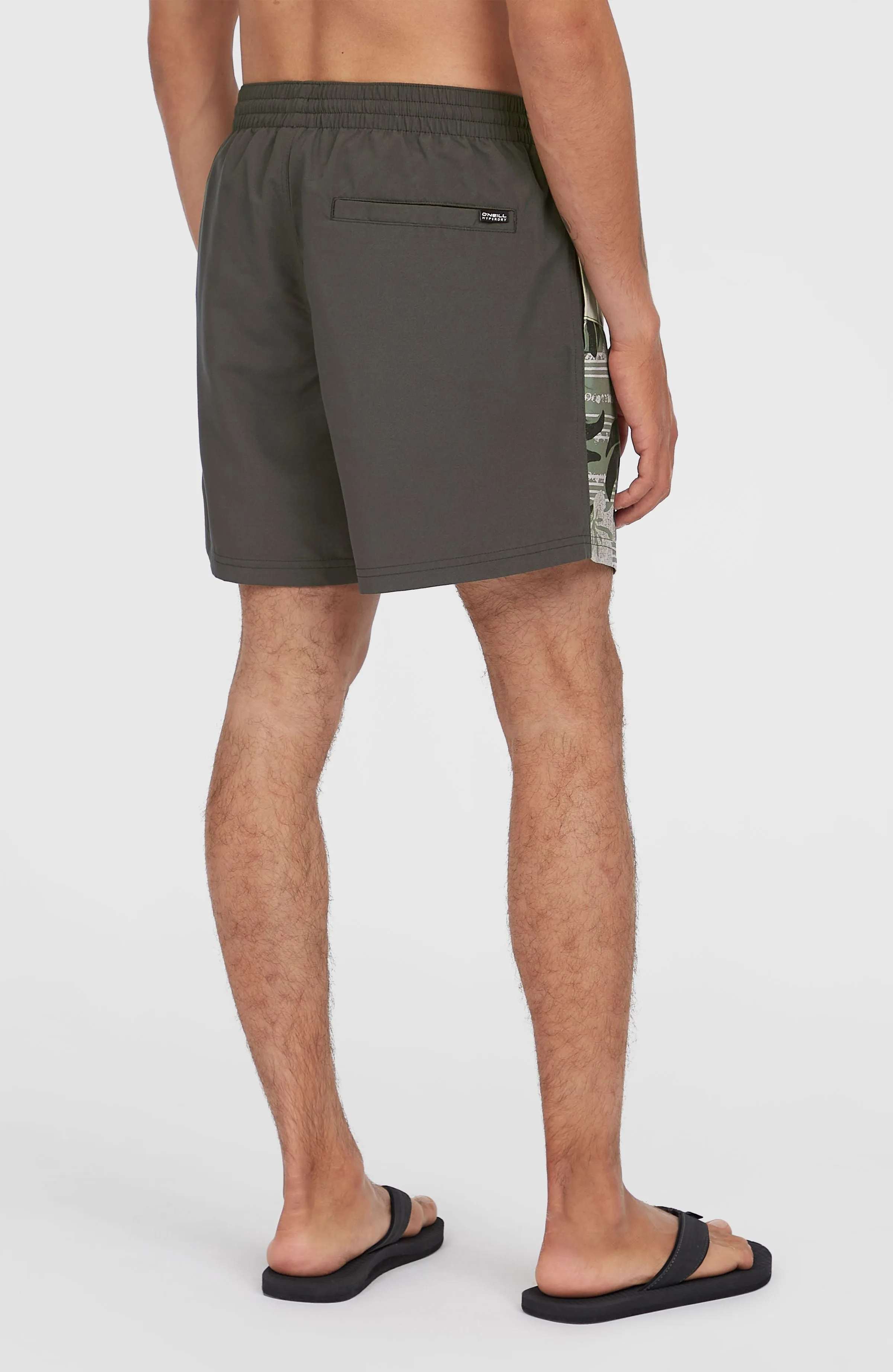 Cali Block 15'' Badehose | Green Dusty Flower