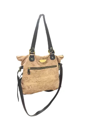 Campagne-tan laser leather- loop