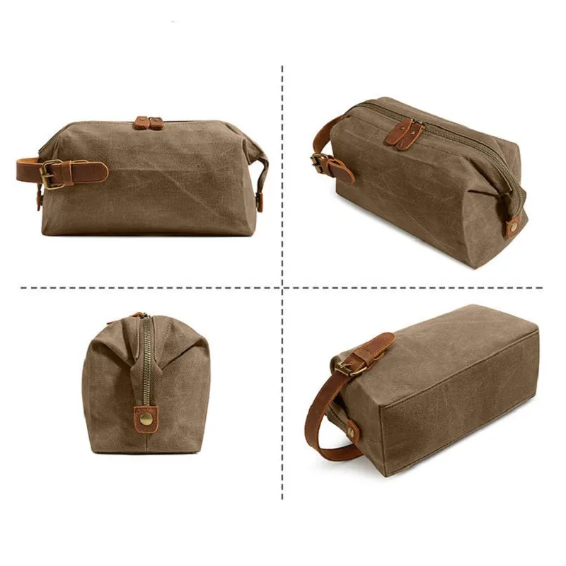 Canvas Wear-resistant Portable Cosmetic Bag