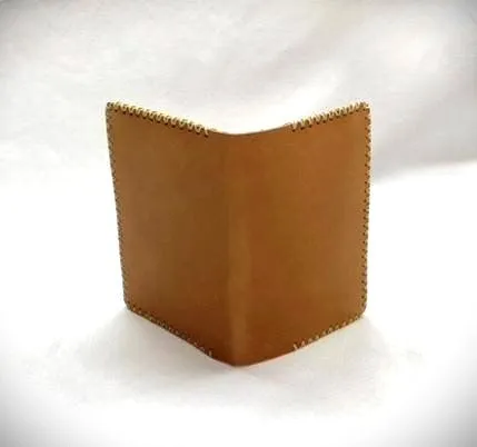 Card Case, Three Pockets. Black or Natural