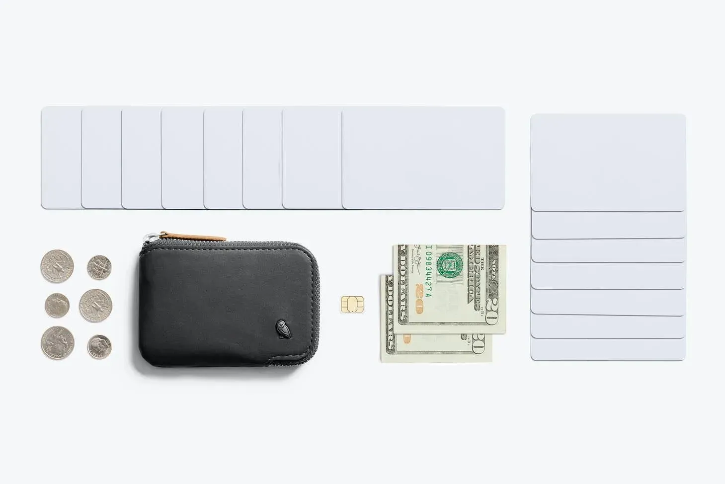 Cartera Card Pocket Charcoal Cobalt