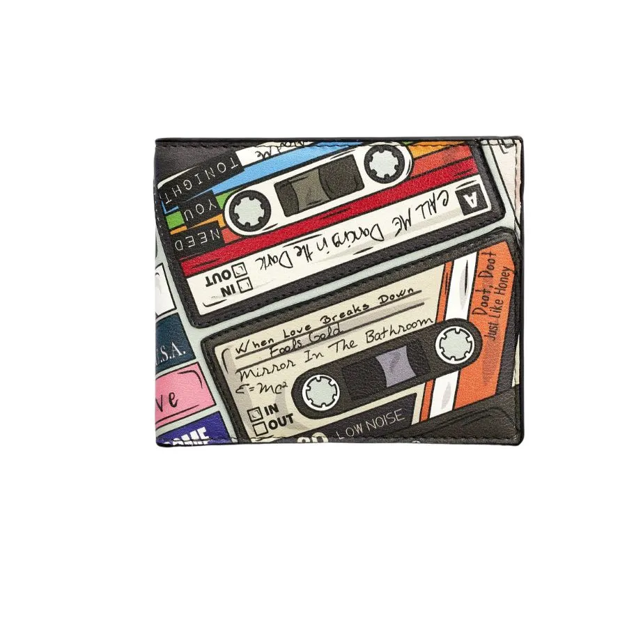 Cassette Tape Black Leather Wallet-Back to the 80’s