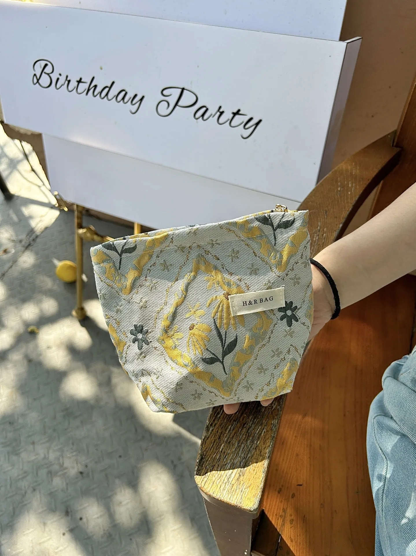 Casual Fresh Yarn-dyed Large Capacity Buggy Cosmetic Bags