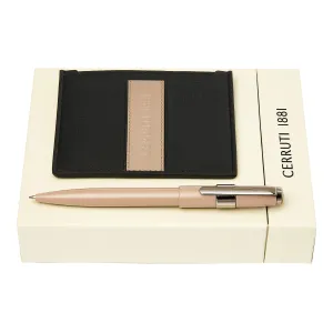 CERRUTI 1881 NPBC328X - Set CERRUTI 1881 (ballpoint pen & card holder)