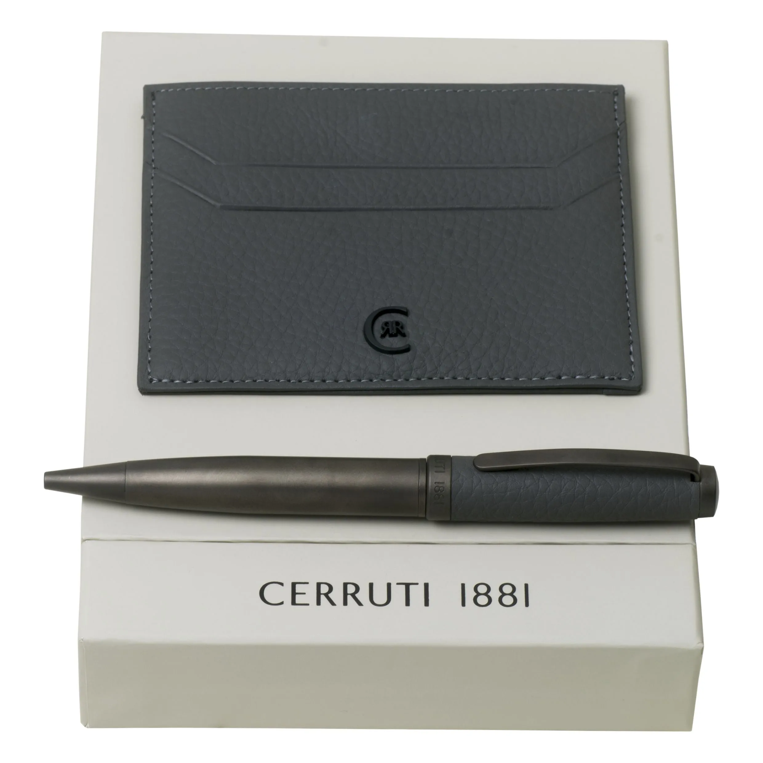 CERRUTI 1881 NPBC711H-Set Hamilton Grey (ballpoint pen & card holder)