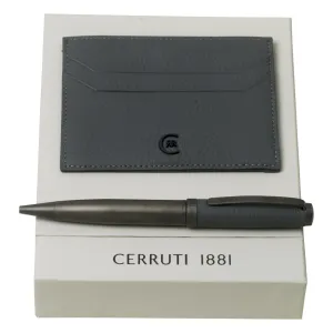 CERRUTI 1881 NPBC711H-Set Hamilton Grey (ballpoint pen & card holder)
