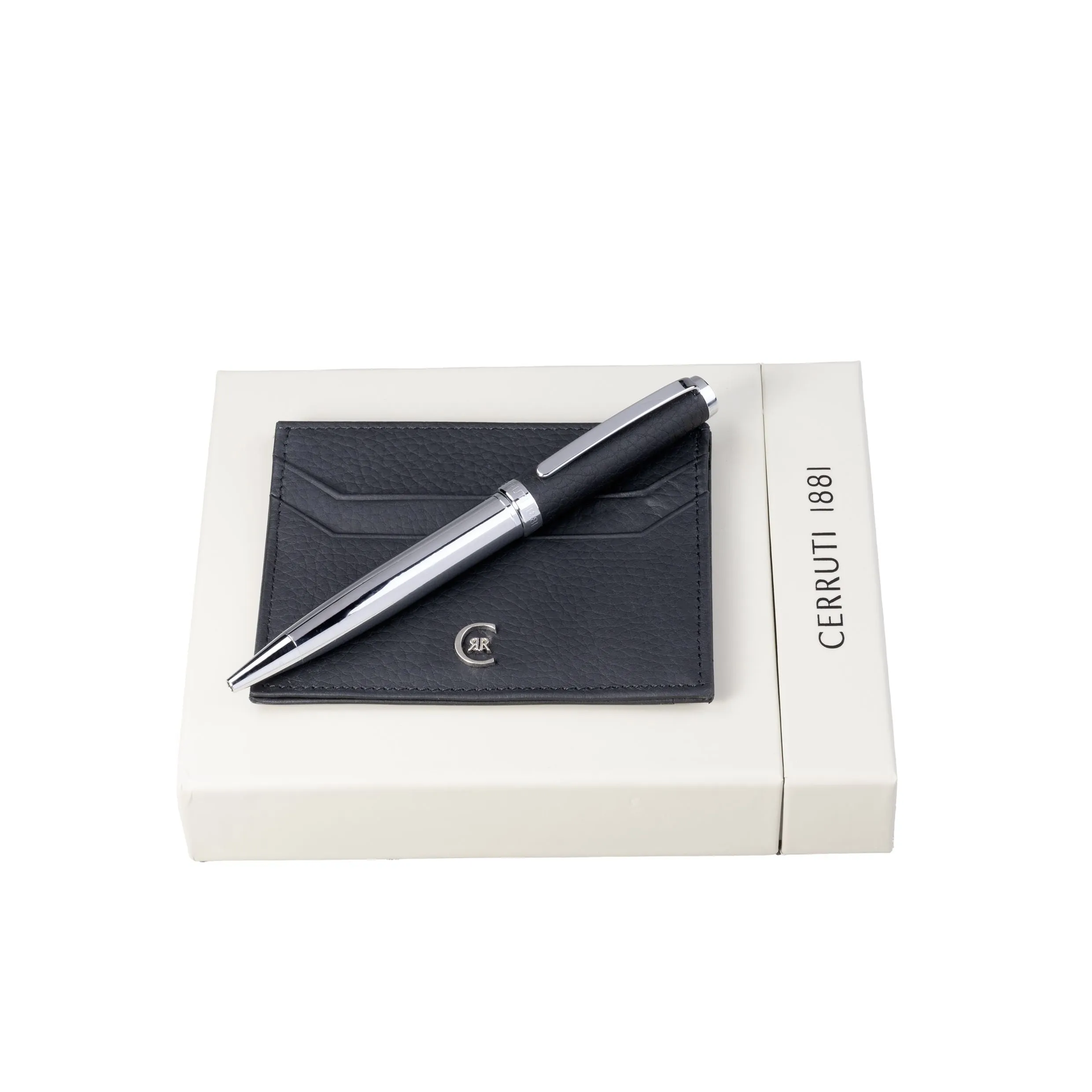 CERRUTI 1881 NPCB711A-Set Hamilton Black (ballpoint pen & card holder)
