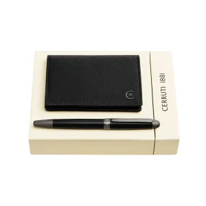 CERRUTI 1881 NPFR513A - Set CERRUTI 1881 (rollerball pen & card holder)