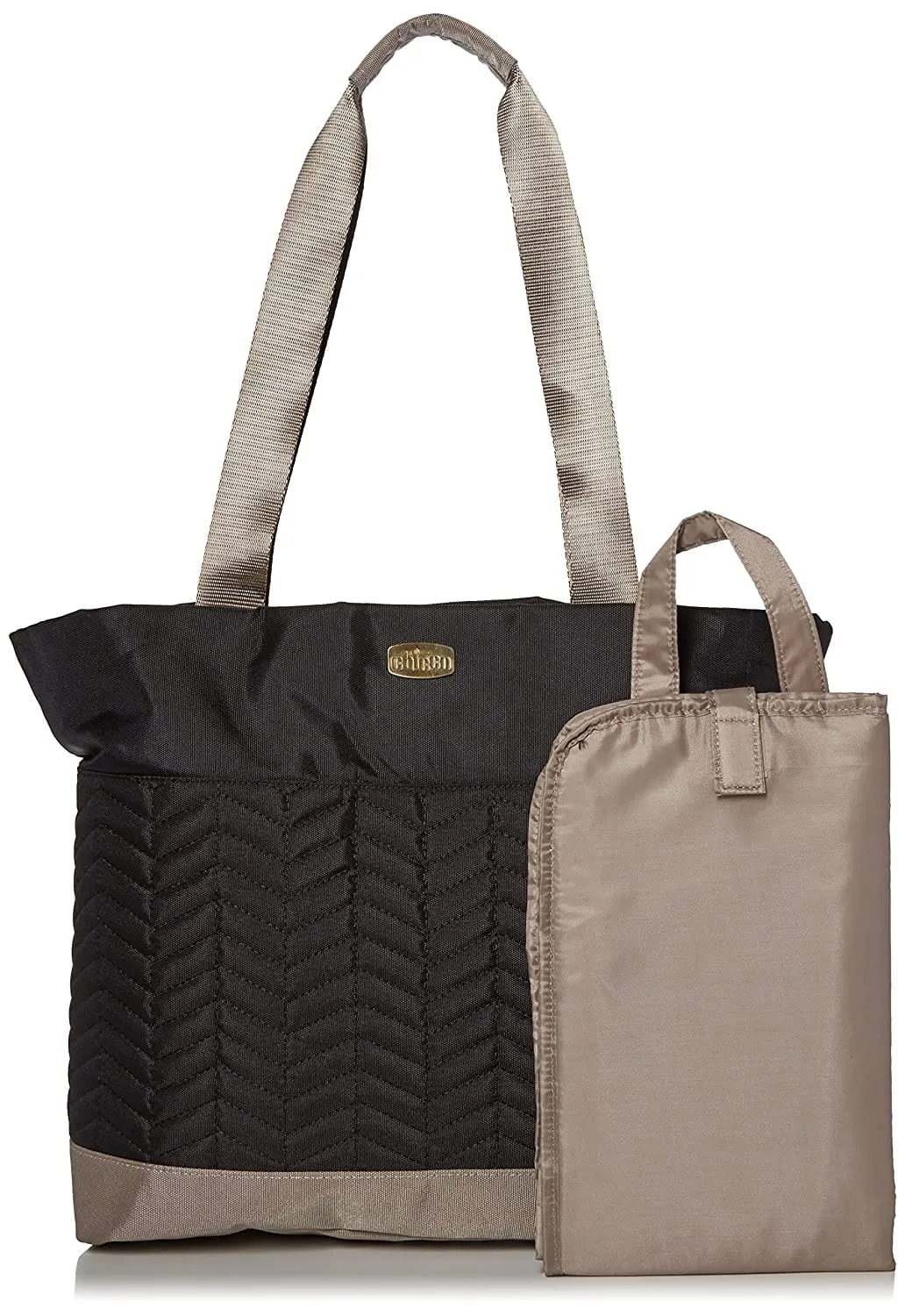 CHICCO  Diaper Bag Chevron Black: Thermal zippered bottle pocket with high-density thermal insulation and thermoflect radiant barrier - 06079396950070