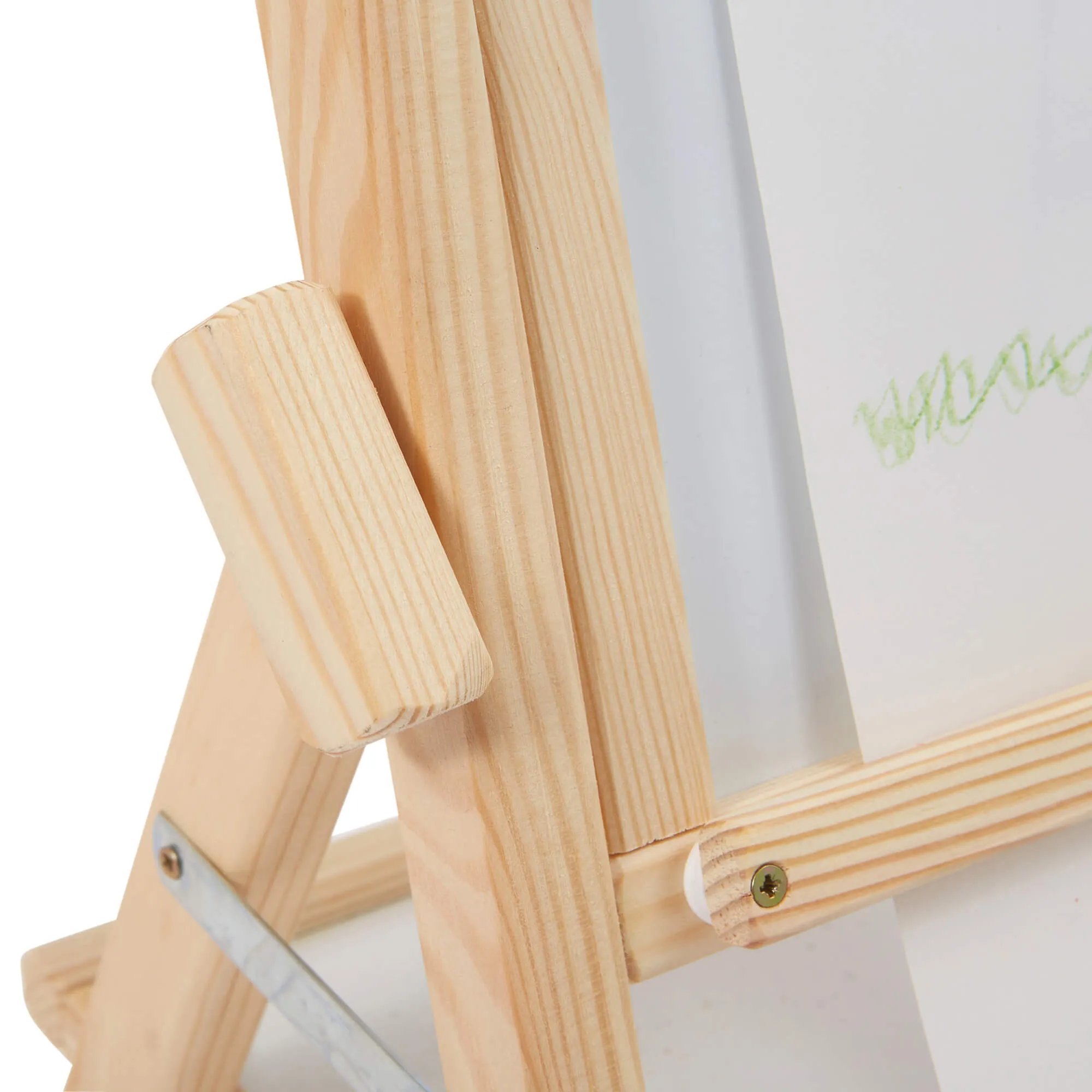 Childrens Wooden 4-in-1 Double Sided Easel | Paper Roll | Counting Beads| 35pc Accessories | 3 Years 