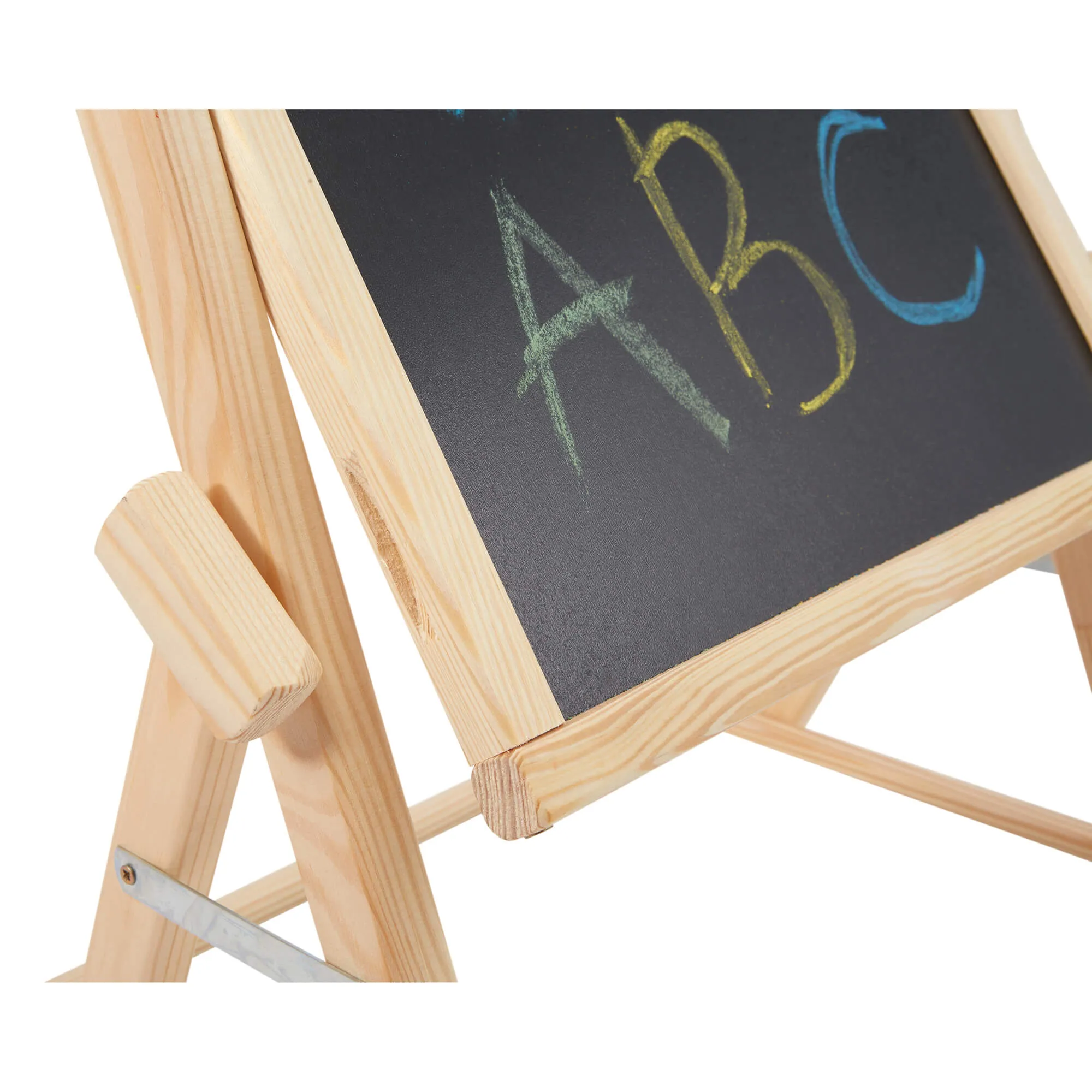 Childrens Wooden 4-in-1 Double Sided Easel | Paper Roll | Counting Beads| 35pc Accessories | 3 Years 