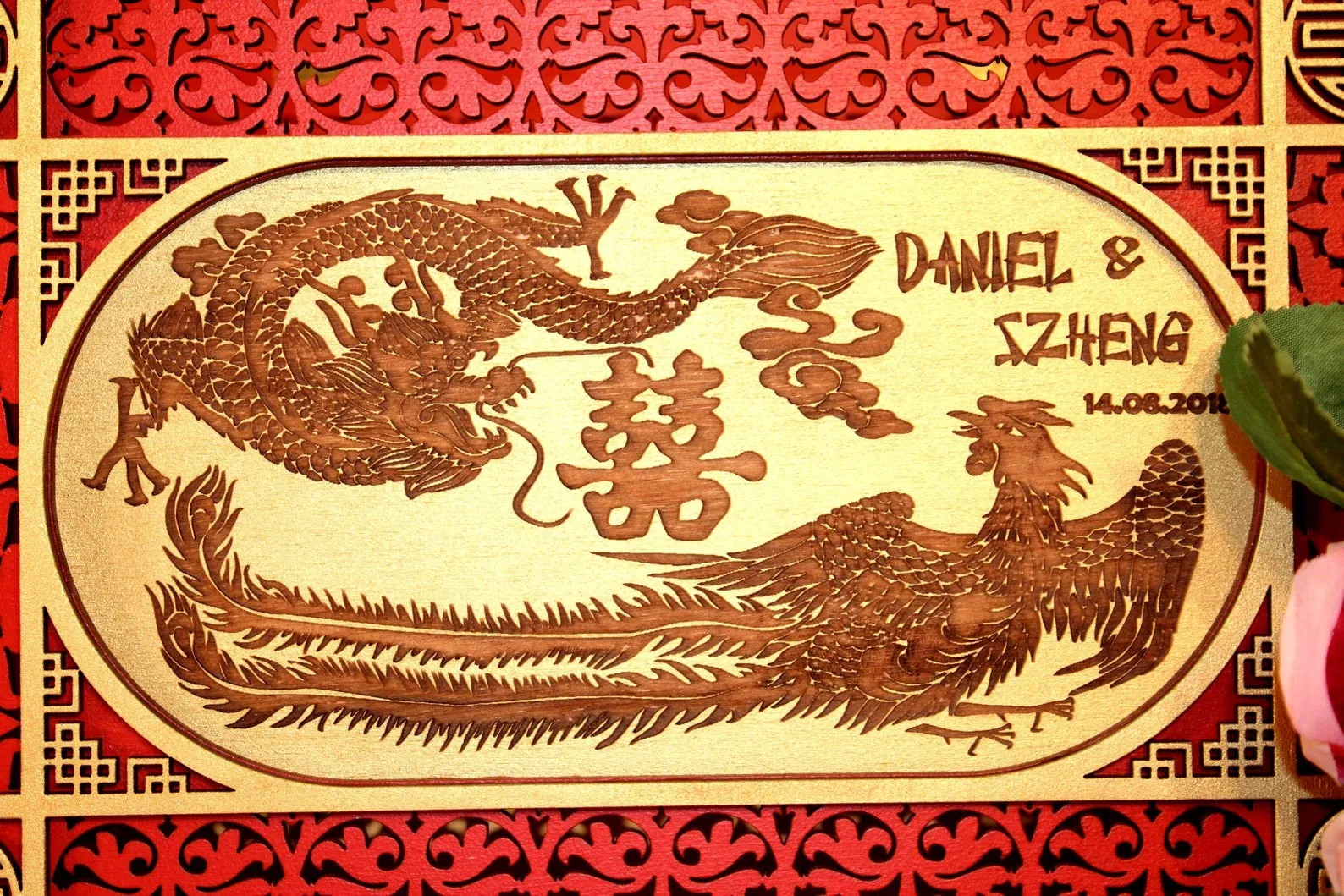 Chinese Wedding Card Box, Oriental Wedding Envelopes Holder, Handmade