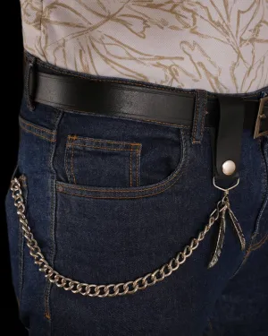 Classic Rivet Leather Wallet Chain - Biker Motorcycle Wallet Chain Acessory