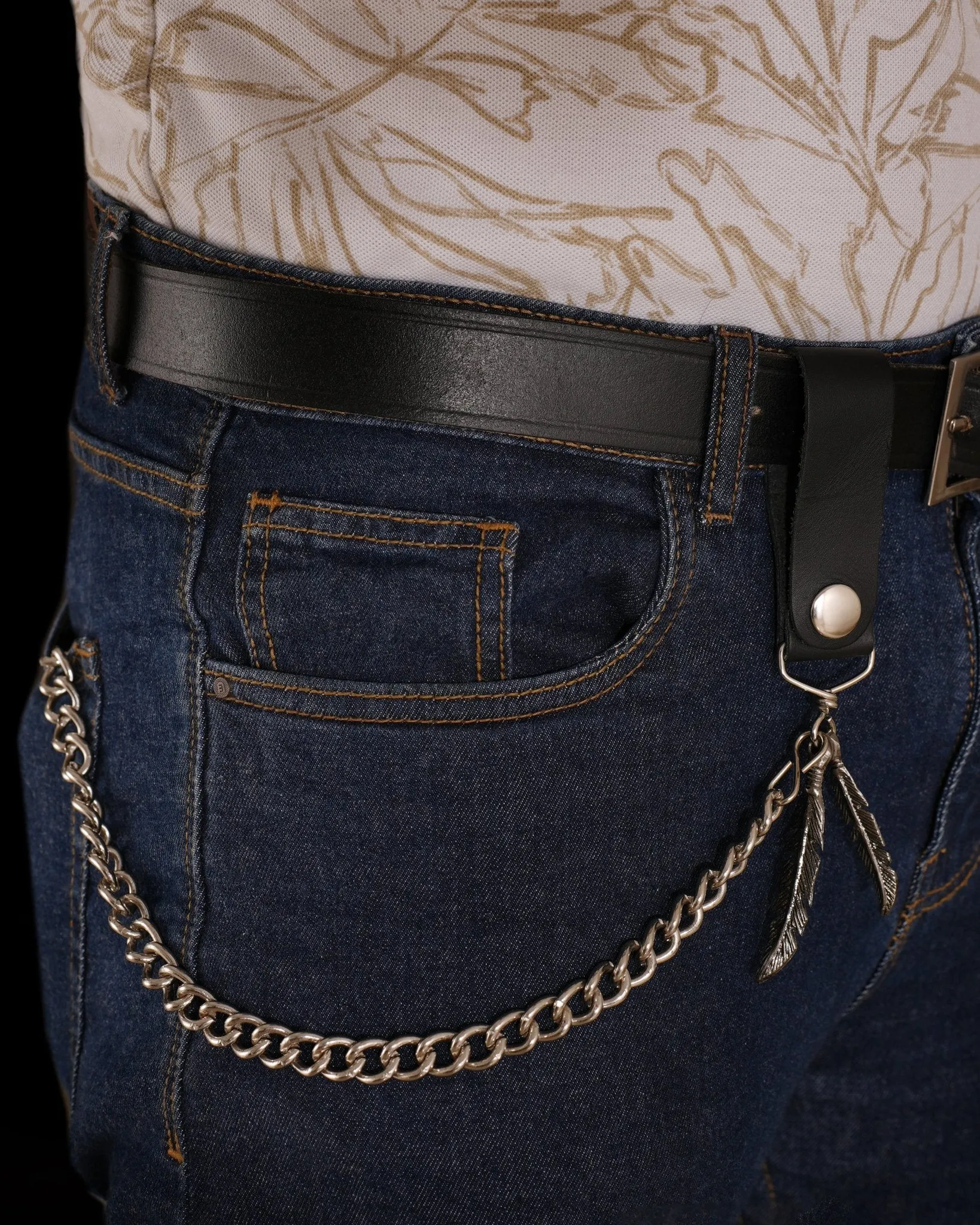 Classic Rivet Leather Wallet Chain - Biker Motorcycle Wallet Chain Acessory