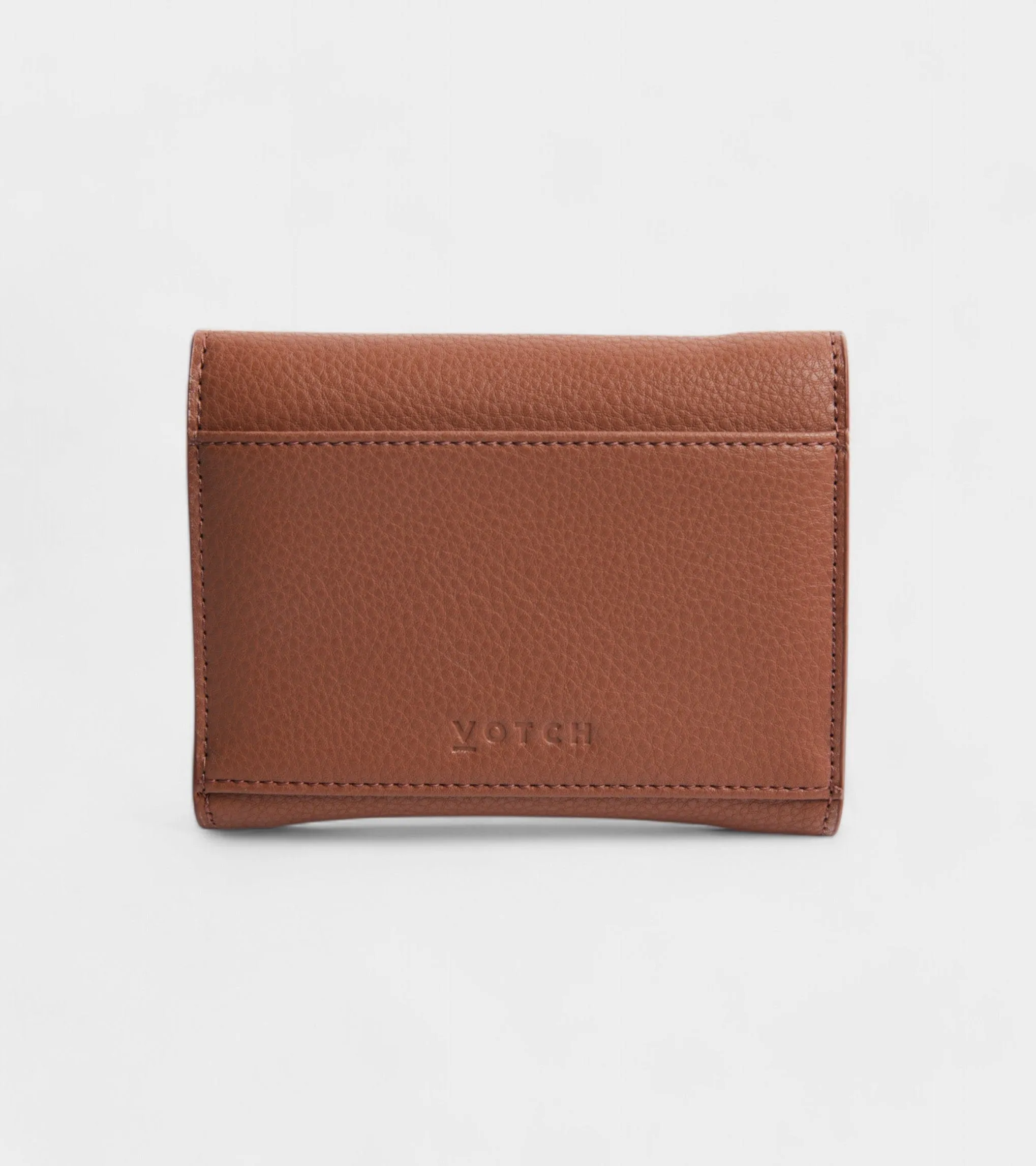 Clemmie Women's Vegan Bio-Based Bamboo Trifold Purse | Brown