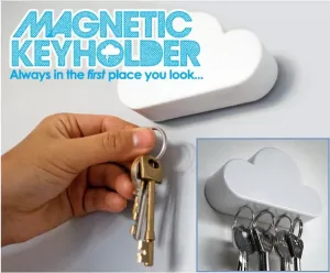 Cloud Shape Magnetic Key Holder (2 Pcs)