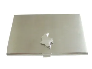Colombia Map Shape and Flag Design Business Card Holder