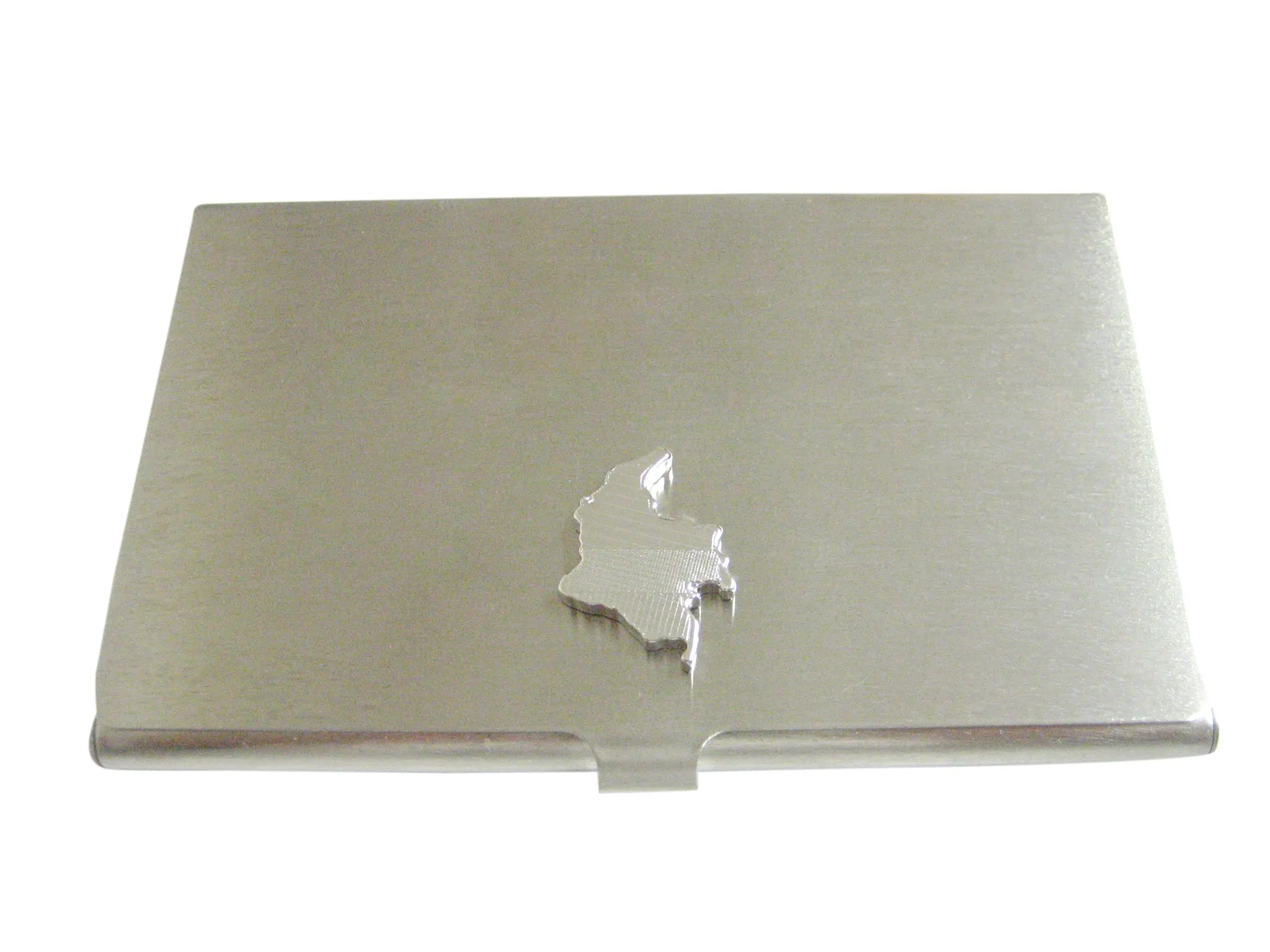 Colombia Map Shape and Flag Design Business Card Holder