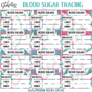 Colour Blocking - 12 Blood Sugar Trackers for Planners