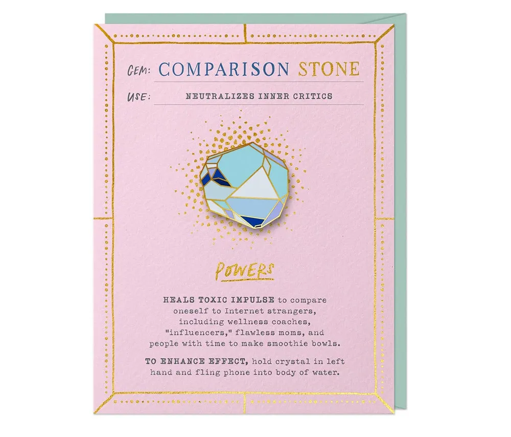 Comparison Stone Fantasy Stone Pin & Card
