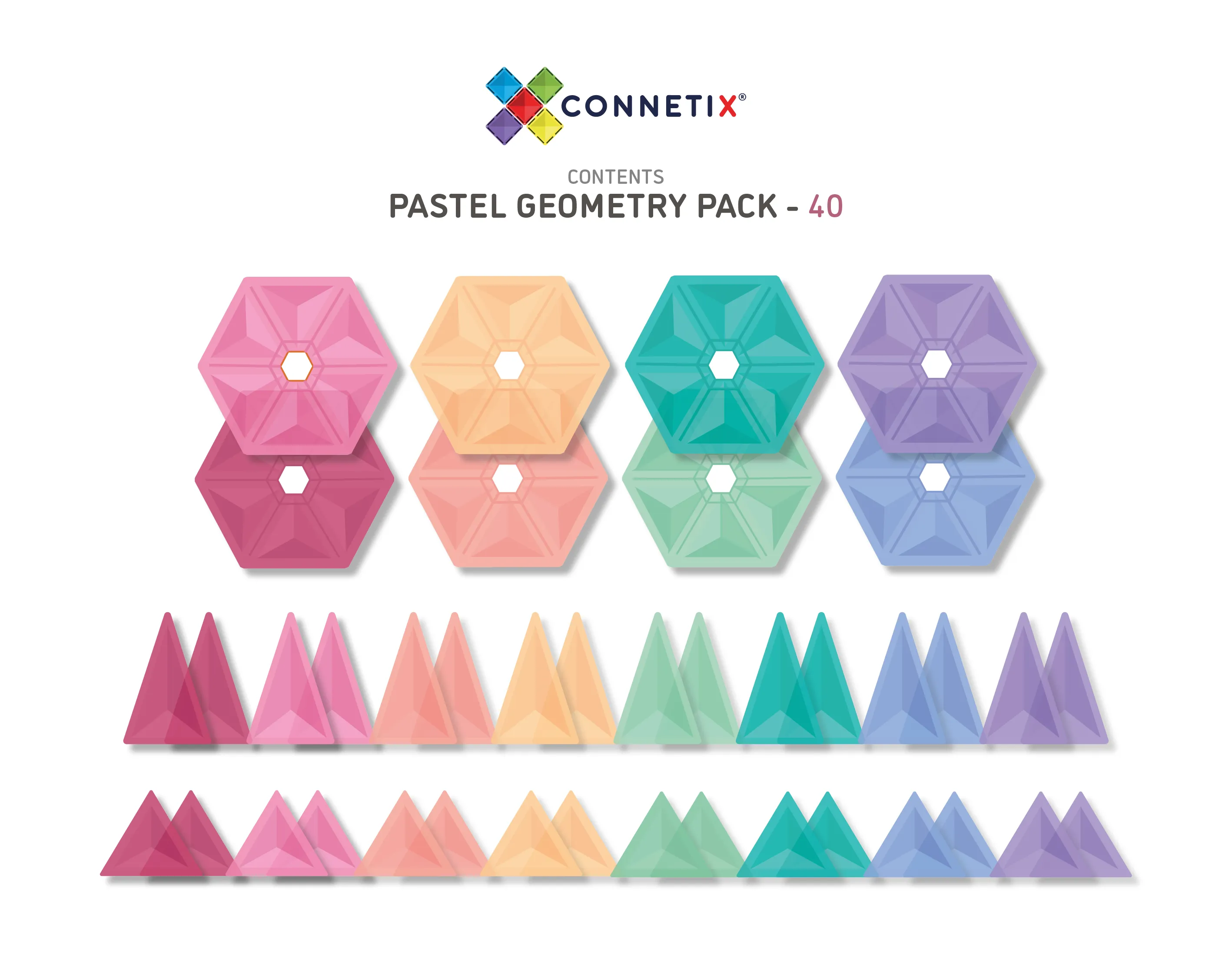 Connetix Pastel Geometry Pack