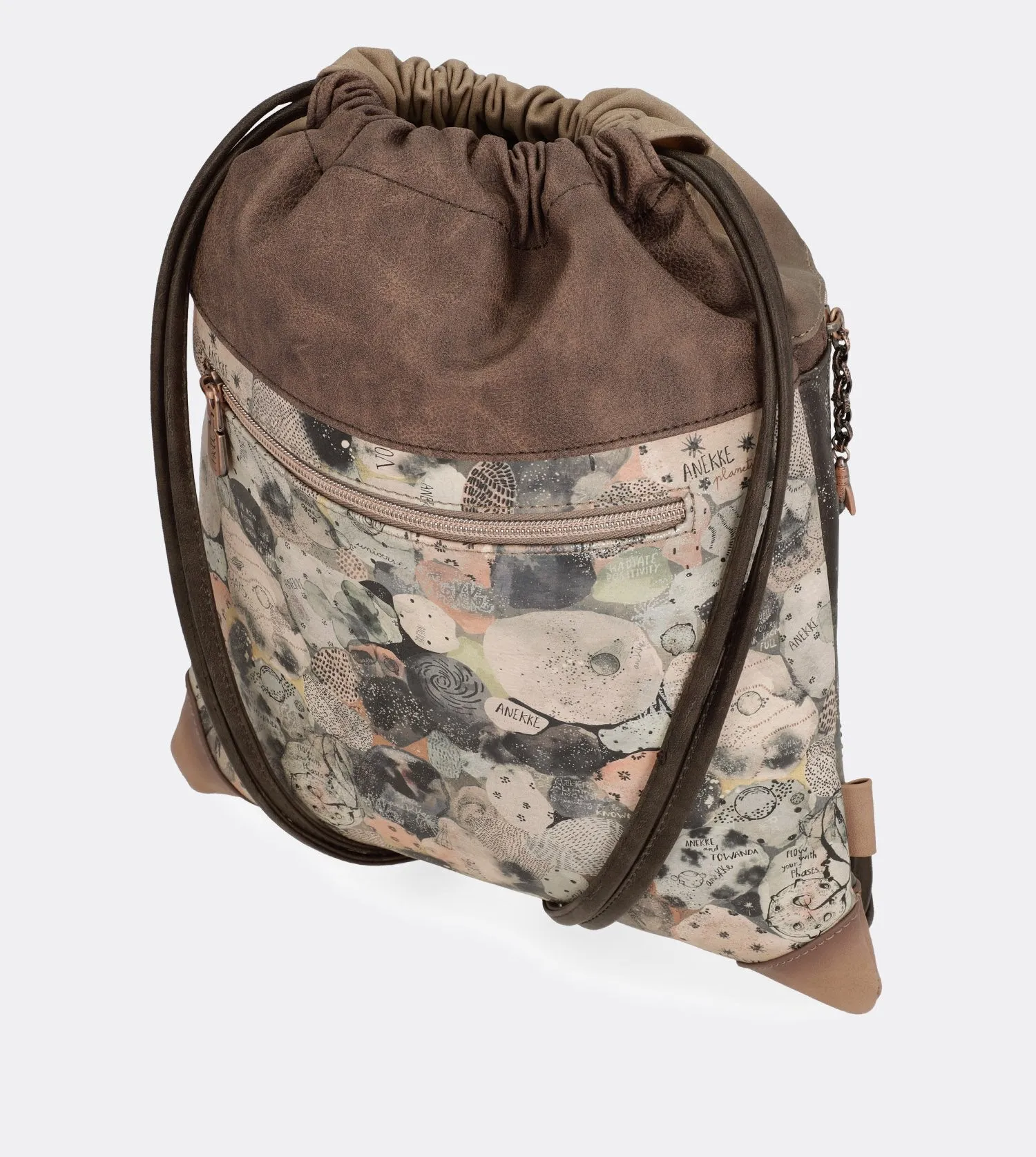 Cool universe fabric cinch bag with a printed design