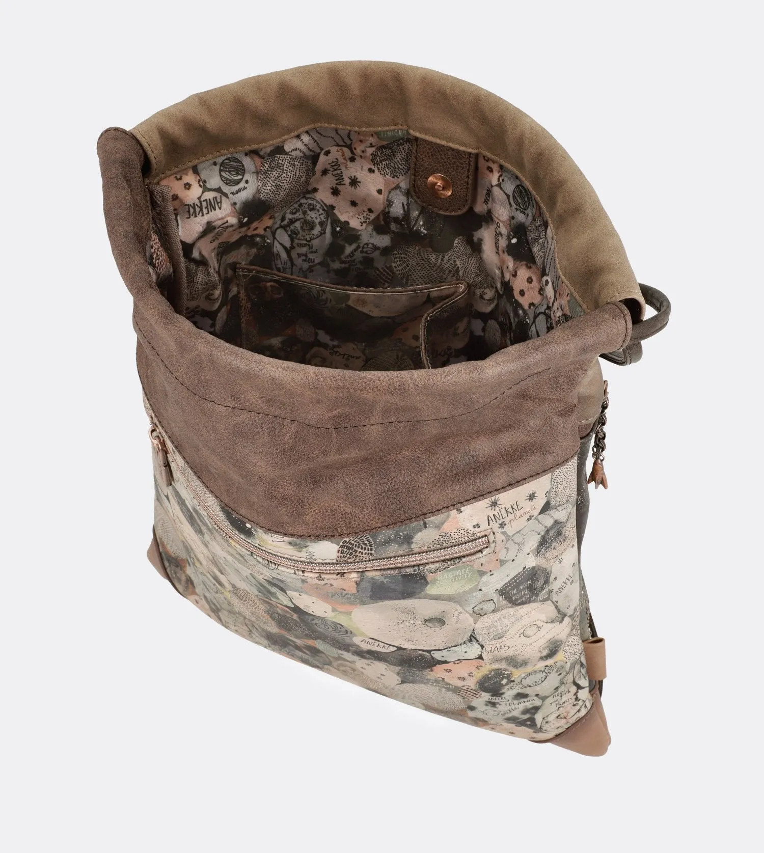 Cool universe fabric cinch bag with a printed design