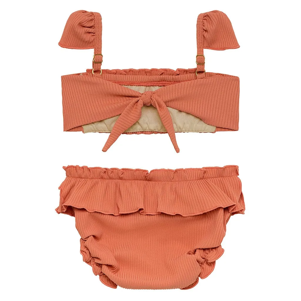 Coral Rib Mini Cabana Bikini Set