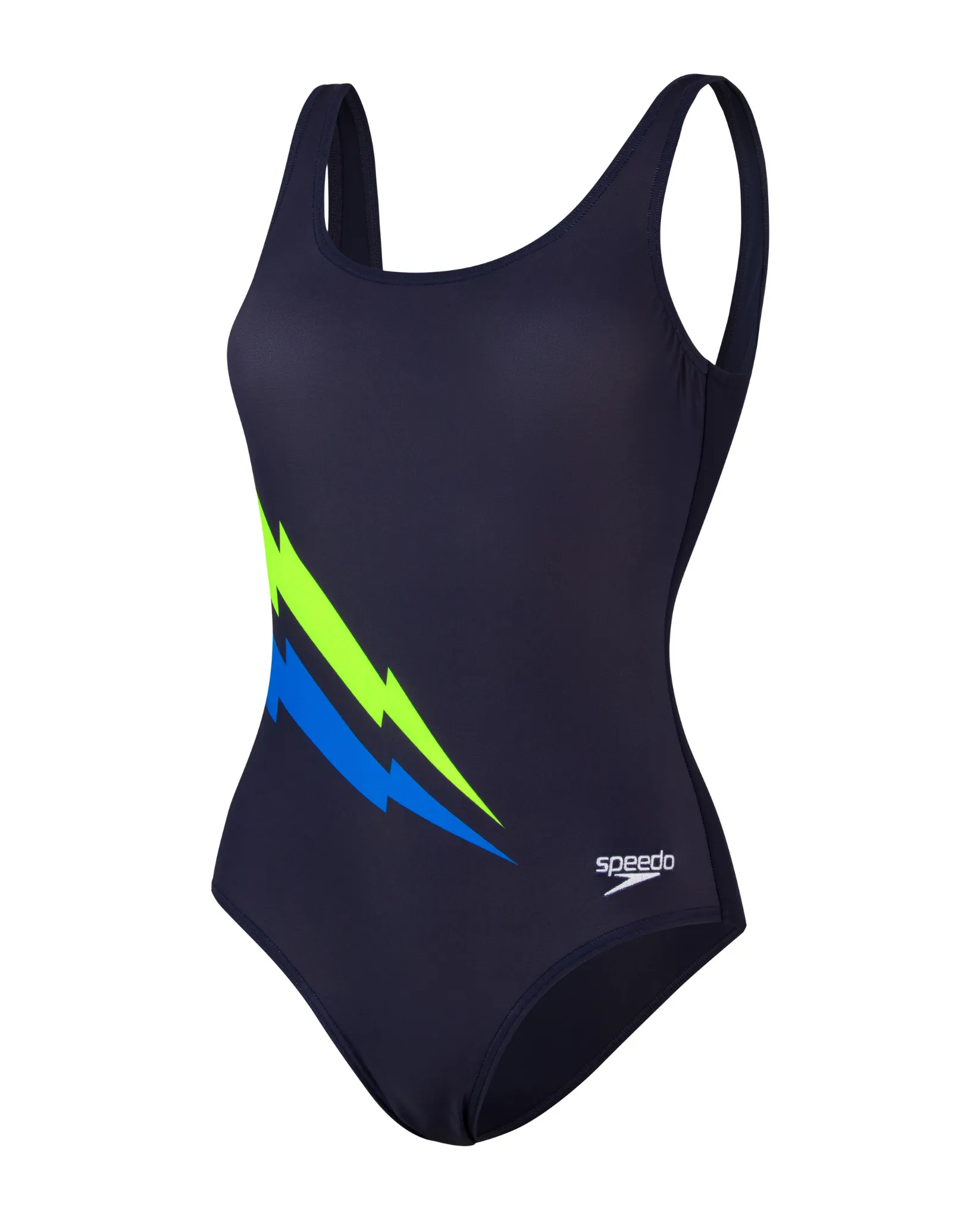 Core Placement U-Back Swimsuit - Navy/Blue/Yellow