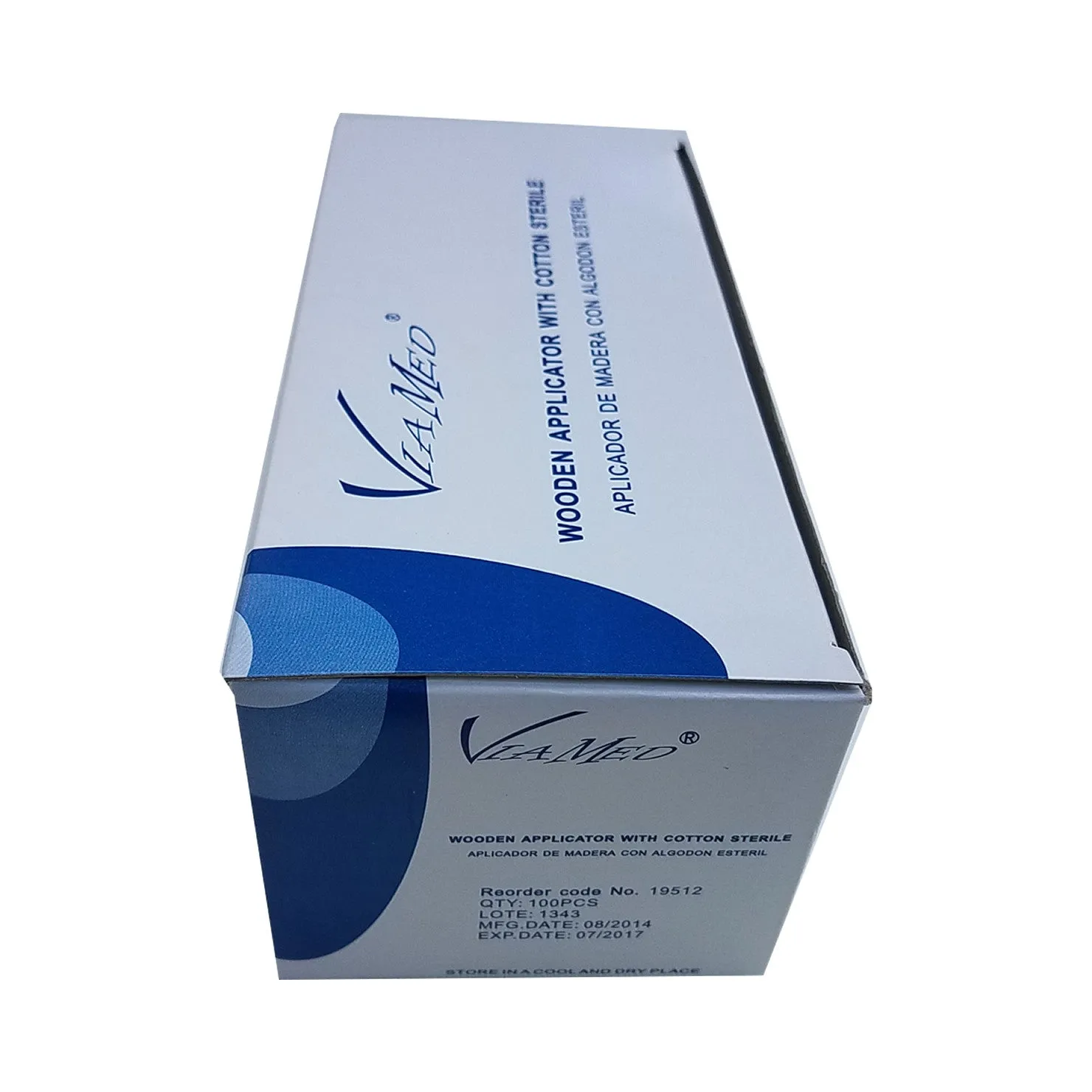 Cotton Tipped Applicator w/ Long Wood Handle Swabs 6" Sterile 100/box 1 per Bag