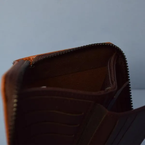 Crocodile Alligator Vintage Mens Leather Wallet Purse | Zipper Pouch Elegant Casual Stylish Compact Card Holder Purse